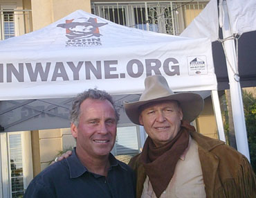 Michael Doing His John Wayne Impression For Ethan Wayne At The Balboa Bay Club Chili Cookoff